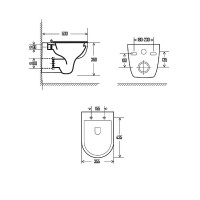 Унитаз подвесной Aquame, безободковый, сиденье с микролифтом, цвет белый, AQM2008