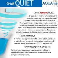 Унитаз подвесной Aquame AQM2012, безободковый, сиденье с микролифтом, смыв торнадо, цвет белый