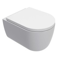 Унитаз подвесной Aquame AQM2013PRO, безободковый, сиденье с микролифтом, смыв торнадо, цвет белый