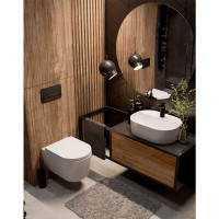 Унитаз подвесной Aquame AQM2013PRO, безободковый, сиденье с микролифтом, смыв торнадо, цвет белый