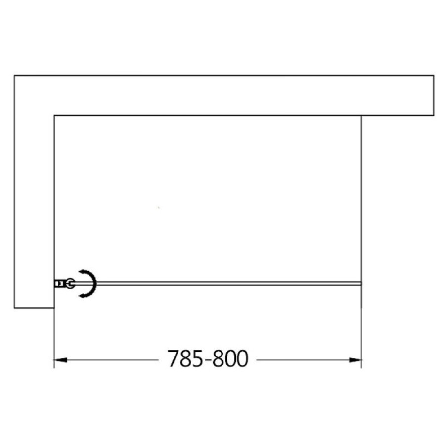 Шторка на ванну Aquame, 80 x 140 см, стекло прозрачное, цвет хром, AQM2851