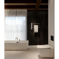 Полотенцесушитель электрический Aquame AQM3113CR, ширина 52 см, высота 42 см, диммер слева, цвет хром