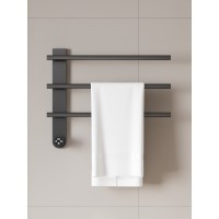 Полотенцесушитель электрический Aquame AQM3113GM, ширина 52 см, высота 42 см, диммер слева, цвет металл