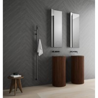 Полотенцесушитель электрический Aquame AQM3150GM, ширина 18 см, высота 166 см, диммер, цвет металл