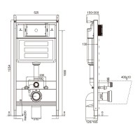 Инсталляция для подвесного унитаза Aquame AQM4002, синяя