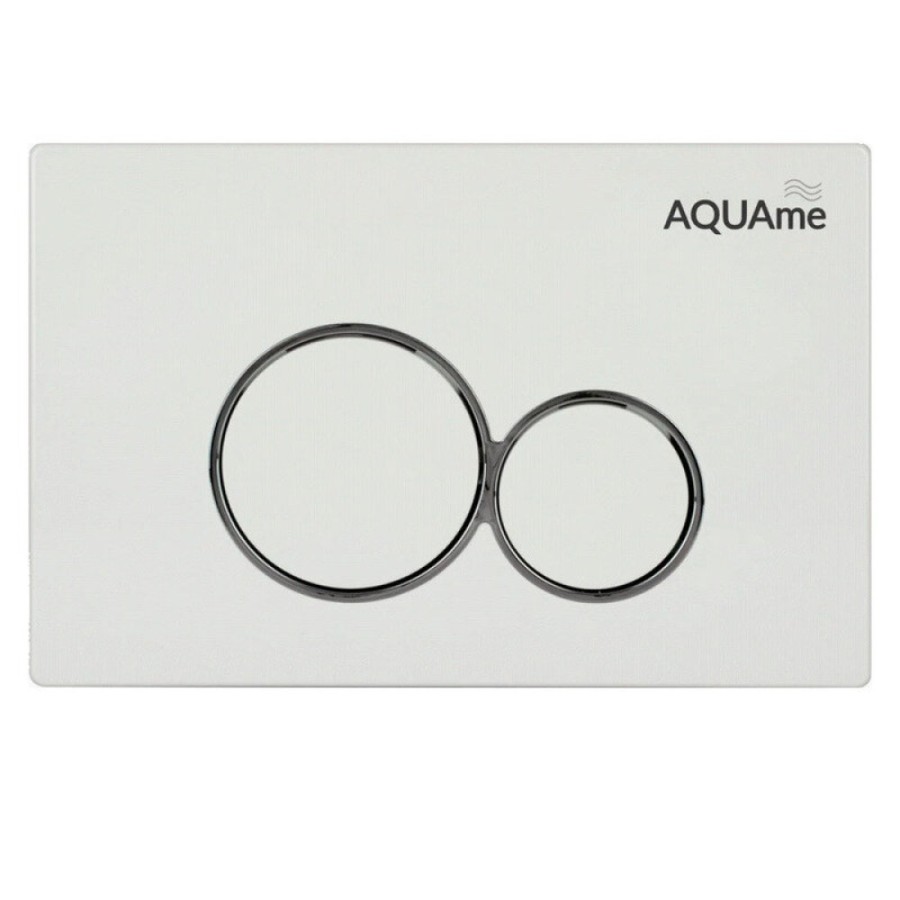 Клавиша смыва для инсталляции AQUAme AQM4101W, механическая, цвет белый