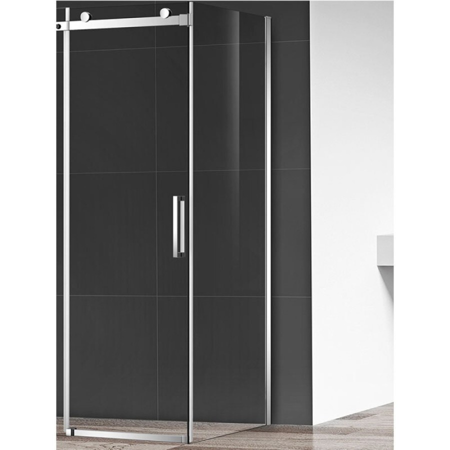 Душевая стенка Aquame AQM4203F-9, 90 см, стекло прозрачное, профиль хром