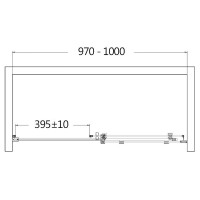 Душевая дверь Aquame, 100 см, стекло прозрачное, профиль хром, AQM4803-10