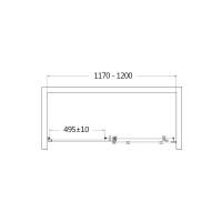 Душевая дверь Aquame, 120 см, стекло прозрачное, профиль хром, AQM4803-12