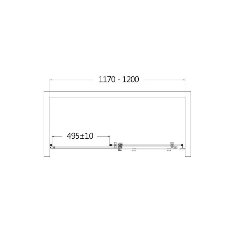 Душевая дверь Aquame, 120 см, стекло прозрачное, профиль хром, AQM4803-12