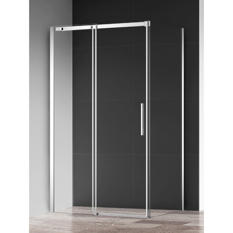 Душевая дверь Aquame, 120 см, стекло прозрачное, профиль хром, AQM4803-12