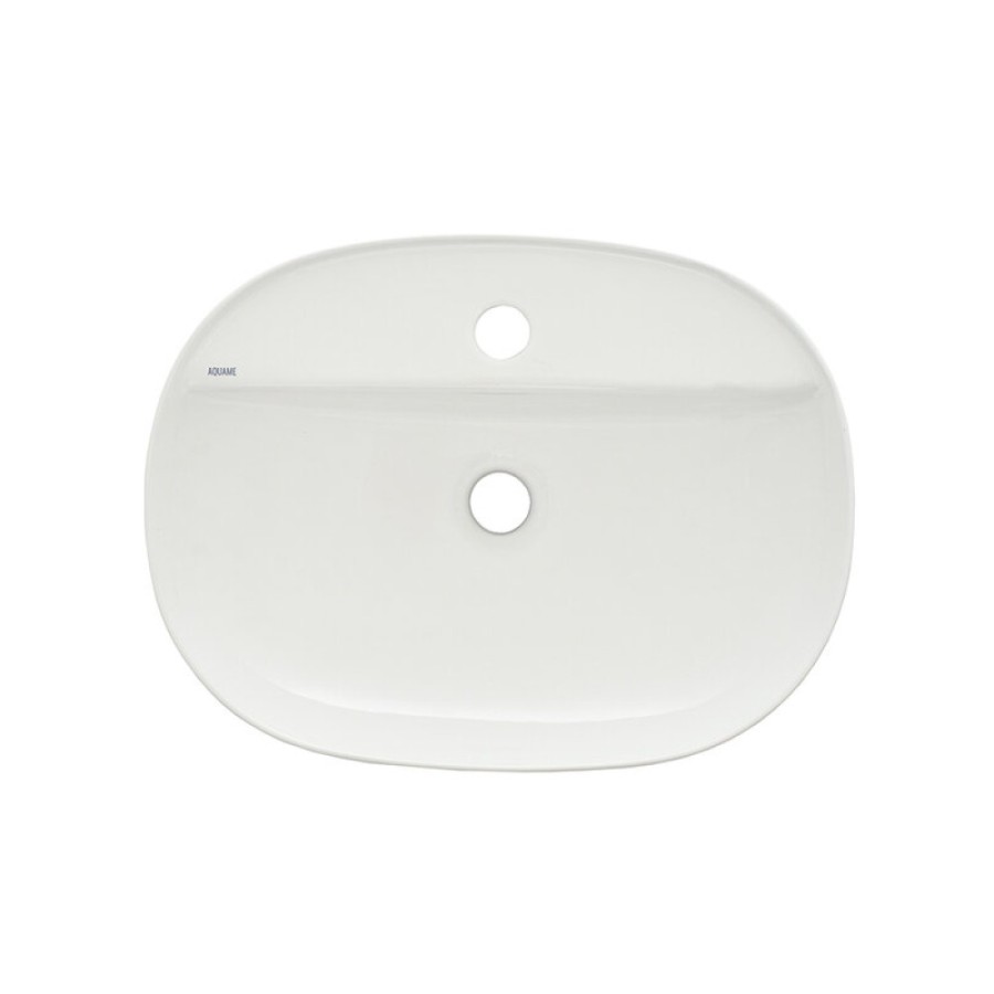 Раковина Aquame, накладная, 50 см, цвет белый глянцевый, AQM5002