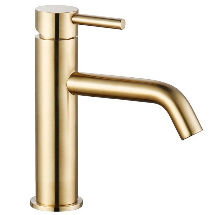 Смеситель Aquame Siena AQM6210GG, для раковины, цвет глянцевое золото