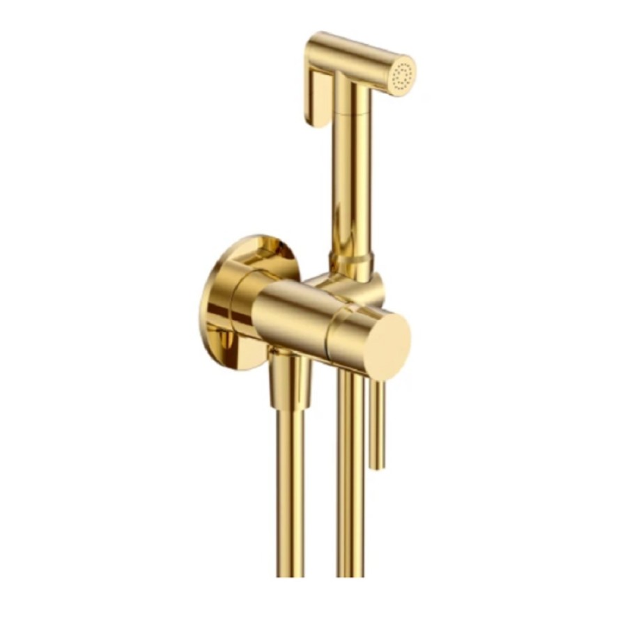 Гигиенический душ Aquame Siena, AQM6217GG, со смесителем, глянцевое золото