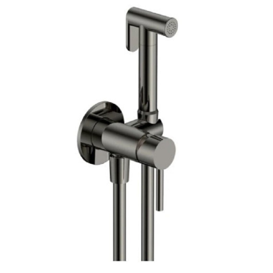 Гигиенический душ Aquame Siena, AQM6217GM, со смесителем, вороненая сталь, gunmetal