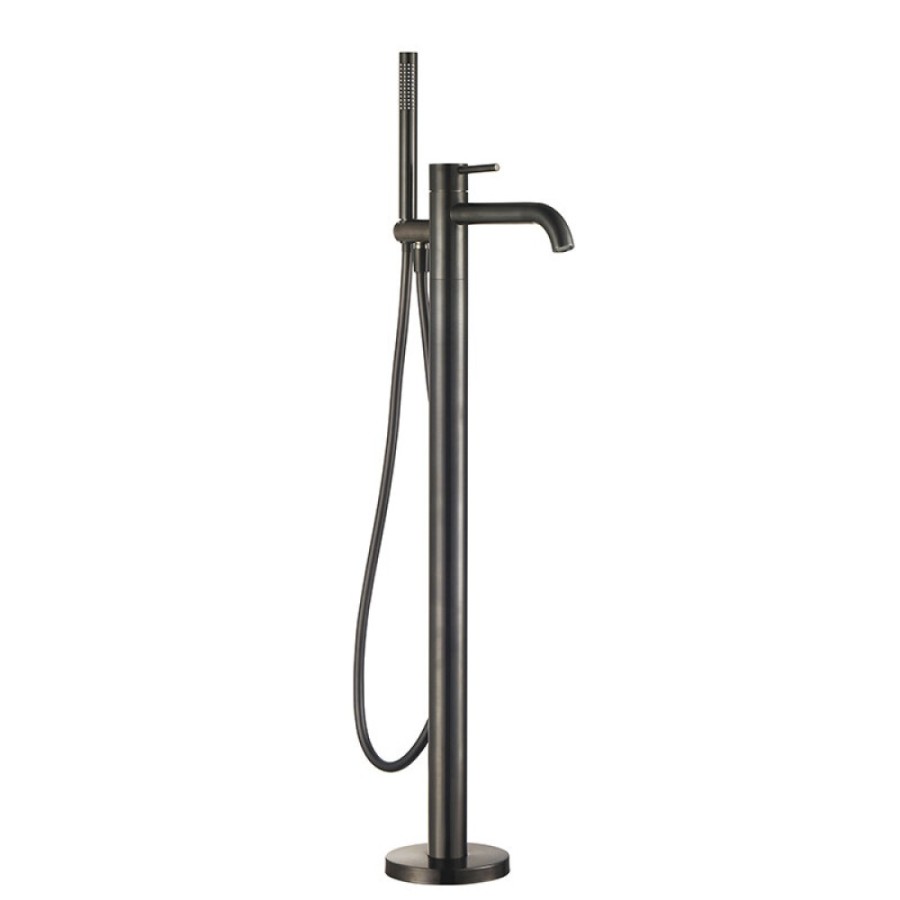 Смеситель для ванны Aquame Siena AQM6218GM, напольный, gun metall
