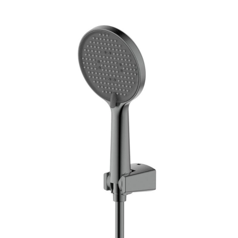 Смеситель Aquame Monza AQM6312GM, для ванны и душа, с душевым гарнитуром, gun metall