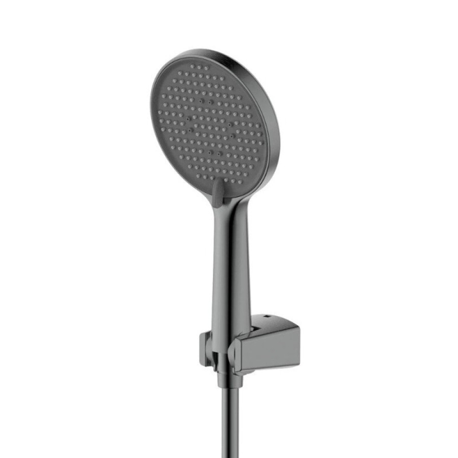 Смеситель Aquame Monza AQM6312GM, для ванны и душа, с душевым гарнитуром, gun metall