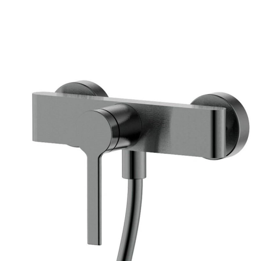 Смеситель Aquame Asti AQM6413GM, для душа, с душевым гарнитуром, вороненая сталь, gunmetal
