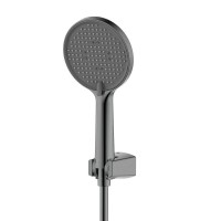 Смеситель Aquame Asti AQM6413GM, для душа, с душевым гарнитуром, вороненая сталь, gunmetal