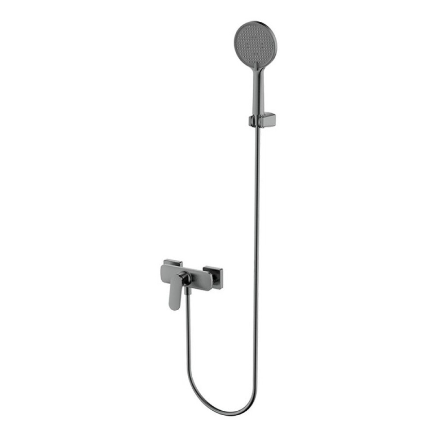Смеситель для душа Aquame Imola AQM6713GM, с душевым гарнитуром, gun metall
