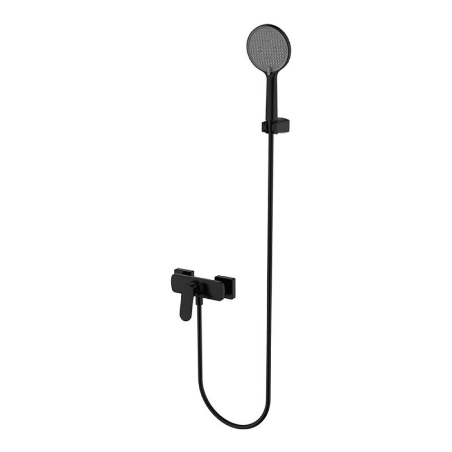 Смеситель для душа Aquame Imola AQM6713MB, с душевым гарнитуром, цвет черный матовый