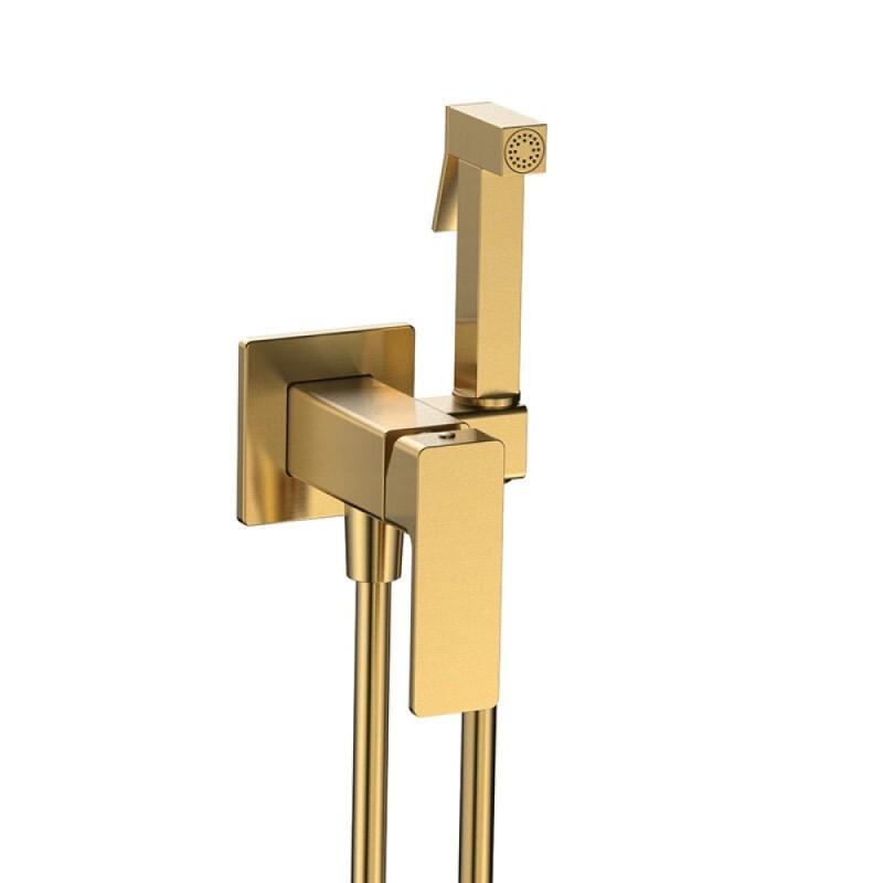 Гигиенический душ Aquame Savona AQM6817BG, со смесителем, цвет золото шлифованное