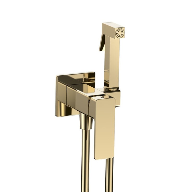 Гигиенический душ Aquame Savona AQM6817GG, со смесителем, цвет золото