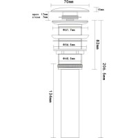 Донный клапан Aquame без перелива, цвет белый матовый, AQM7002-0MW