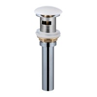 Донный клапан Aquame с переливом, цвет белый, AQM7002-1W