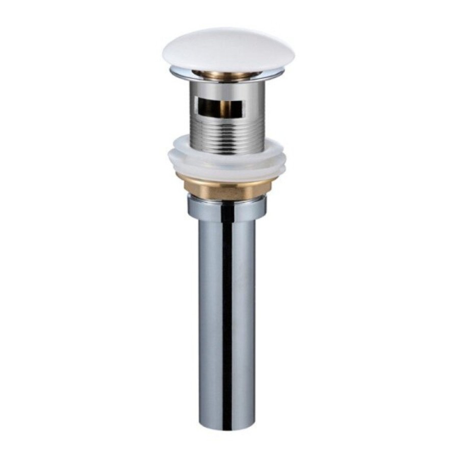 Донный клапан Aquame с переливом, цвет белый, AQM7002-1W