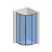 Душевой уголок Aquame, 80 х 80 см, стекло прозрачное, профиль хром, AQM7101-8