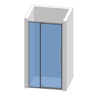 Душевая дверь Aquame, 120 см, стекло прозрачное, профиль черный матовый, AQM7108-2-12