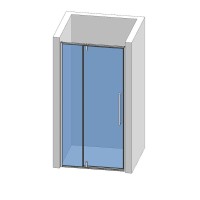 Душевая дверь Aquame, 90 см, стекло прозрачное, профиль хром, AQM7108-9