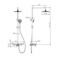 Душевая система Aquame, цвет хром, AQM8002CR