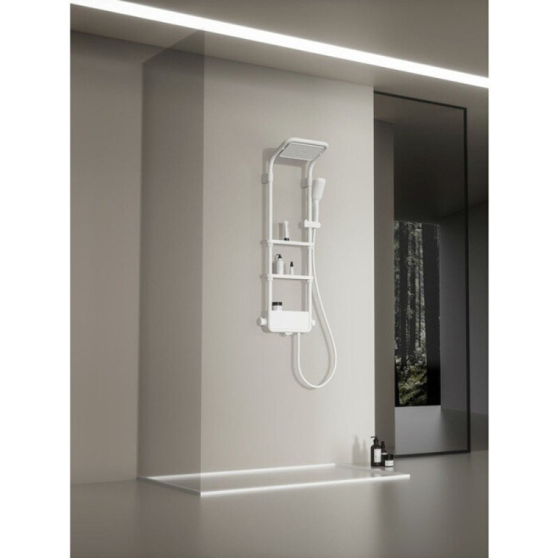 Душевая система Aquame с термостатом, цвет белый, AQM8003W