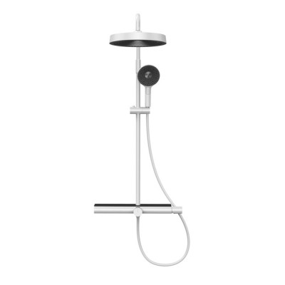 Душевая система Aquame, AQM8010W, с каскадным изливом, цвет белый
