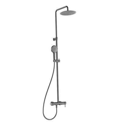 Душевая система Aquame, AQM8011GM, с изливом, gun metall