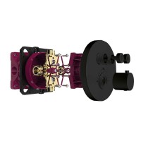 Душевая система Aquame, AQM8405MB, с термостатом, цвет черный матовый
