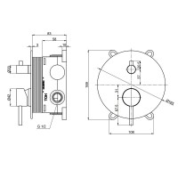 Смеситель для ванны и душа Aquame AQM8406CR, с душевым гарнитуром, цвет хром