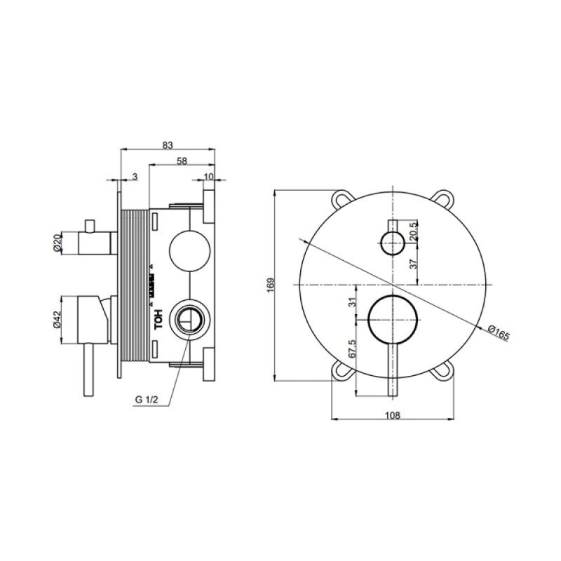 Смеситель для душа Aquame Siena AQM8803CR, цвет хром