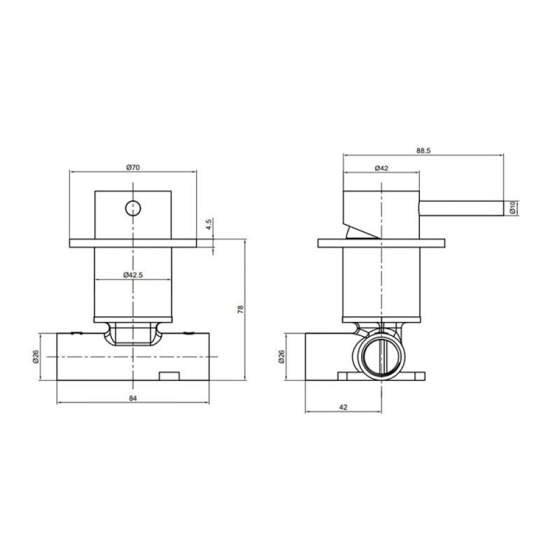 Смеситель для душа Aquame Siena AQM8804GM, gun metall