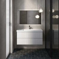 Тумба под раковину Aquame S1 AQM900110WH, 100 см, подвесная, цвет белый