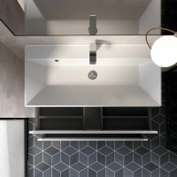 Тумба под раковину Aquame S1 AQM900110WH, 100 см, подвесная, цвет белый