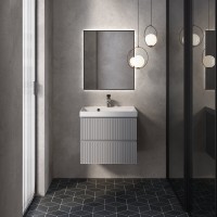 Тумба под раковину Aquame S1 AQM900160GM, 60 см, подвесная, цвет серый