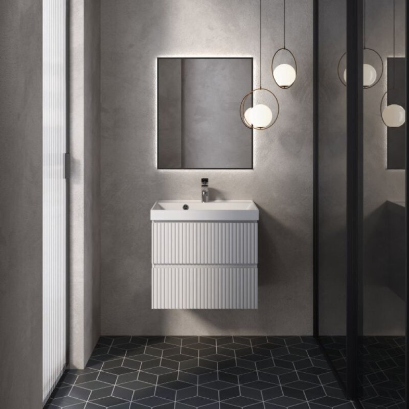 Тумба под раковину Aquame S1 AQM900160WH, 60 см, подвесная, цвет белый