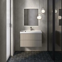 Тумба под раковину Aquame S1 AQM900180BG, 80 см, подвесная, цвет бежевый