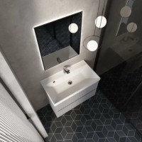 Тумба под раковину Aquame S1 AQM900180GM, 80 см, подвесная, цвет серый