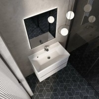 Тумба под раковину Aquame S1 AQM900180WH, 80 см, подвесная, цвет белый