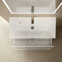 Тумба под раковину Aquame S3 AQM900310WH, 100 см, подвесная, цвет белый